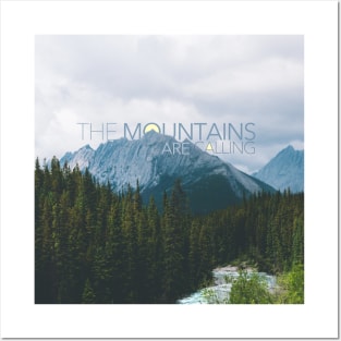 The Mountains Are Calling Typography Design Posters and Art